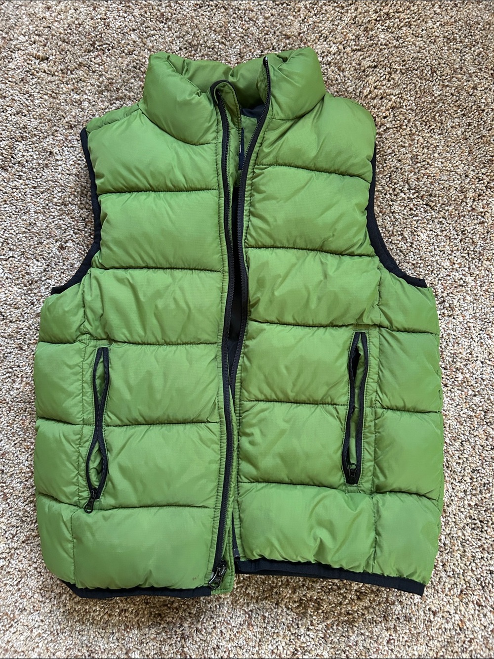 GAP Kids Black Jacket with Lime Green Trim size M regular